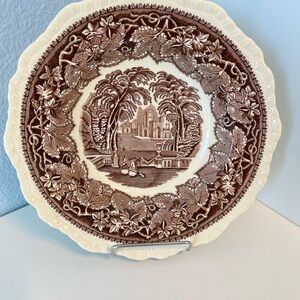 Mason Vintage Ironstone Bowl in ‘Vista’ Pattern Scalloped Rim 9” Diameter